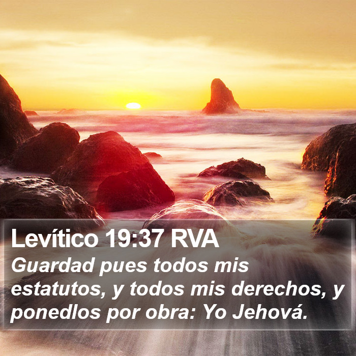 Levítico 19:37 RVA Bible Study