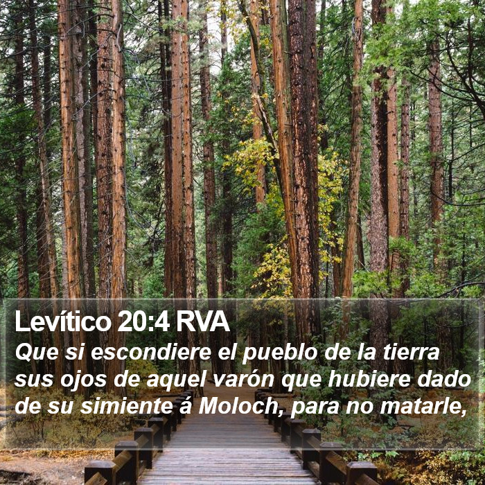 Levítico 20:4 RVA Bible Study