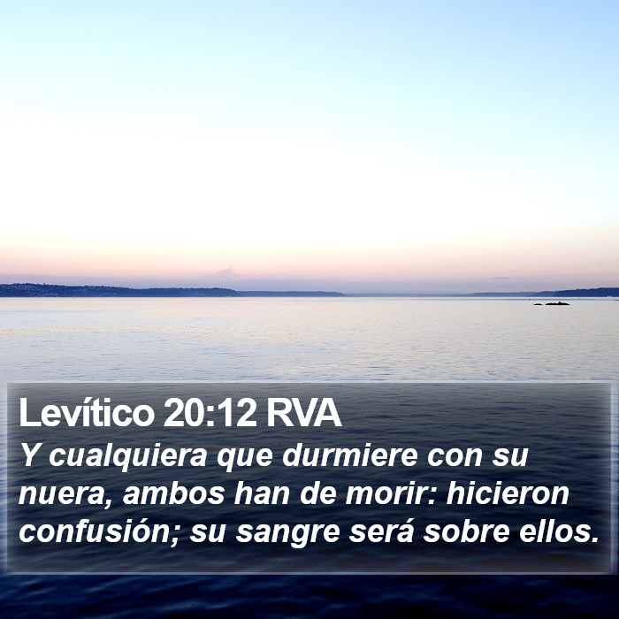 Levítico 20:12 RVA Bible Study