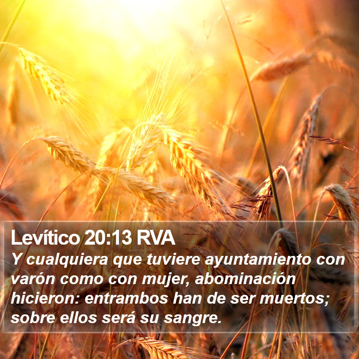 Levítico 20:13 RVA Bible Study