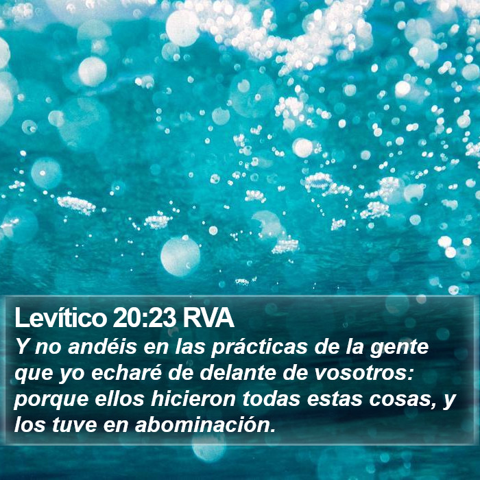 Levítico 20:23 RVA Bible Study