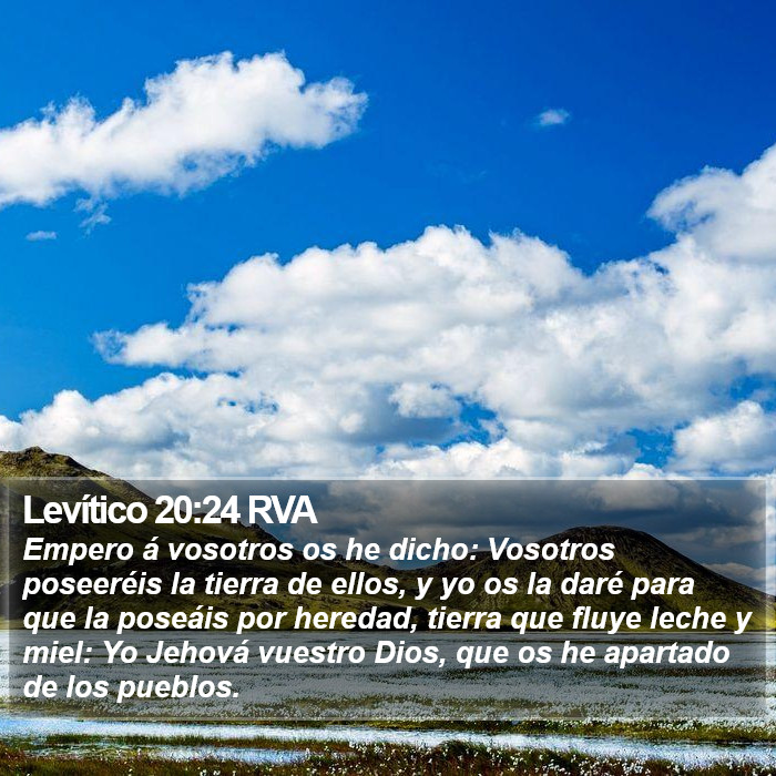 Levítico 20:24 RVA Bible Study