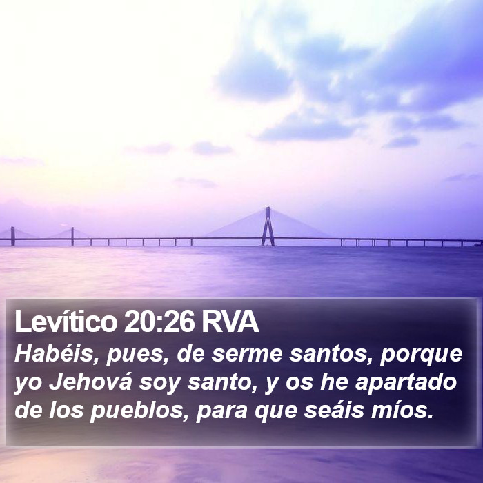 Levítico 20:26 RVA Bible Study