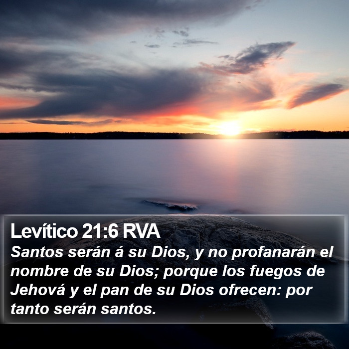 Levítico 21:6 RVA Bible Study