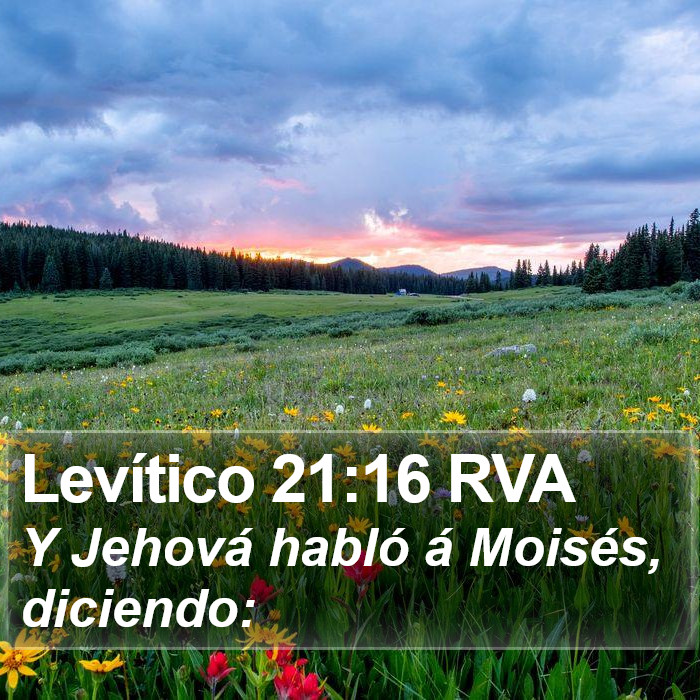 Levítico 21:16 RVA Bible Study