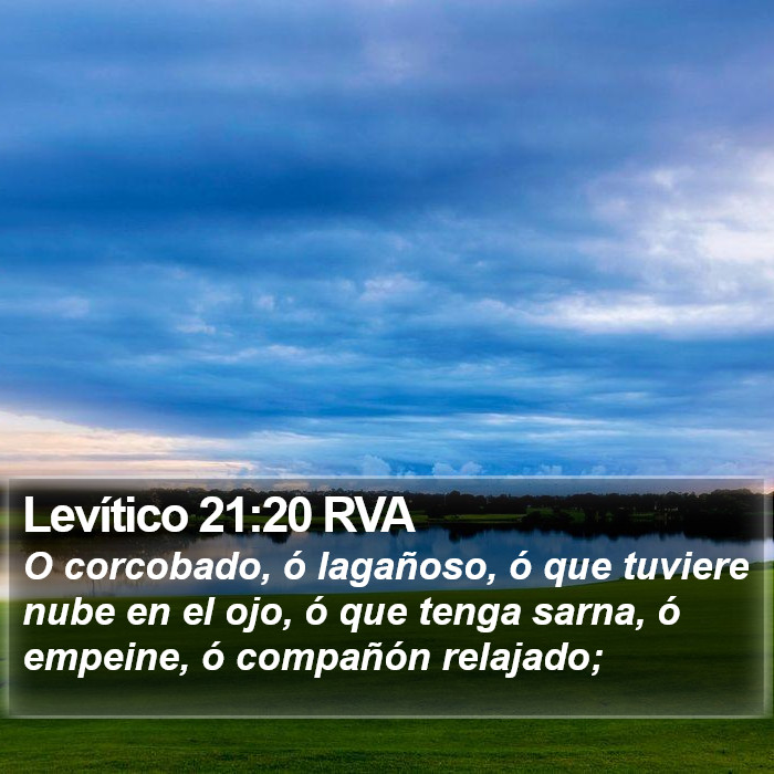 Levítico 21:20 RVA Bible Study