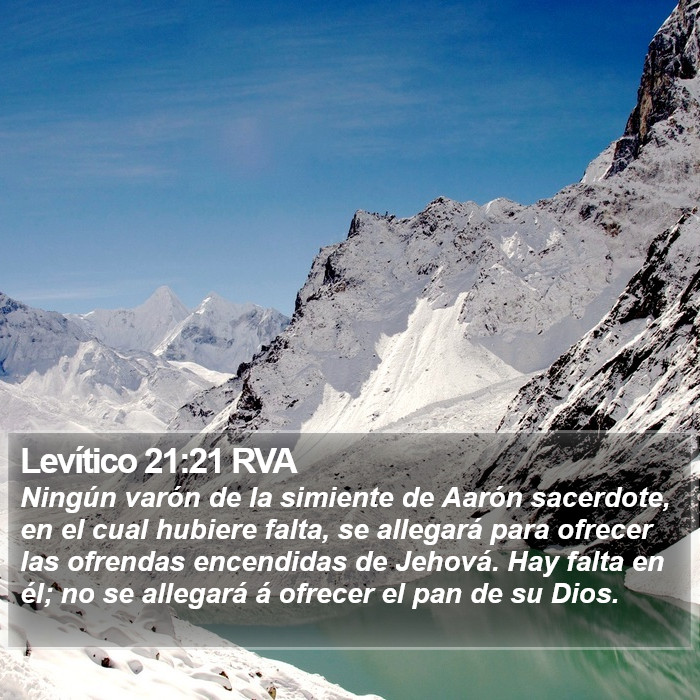 Levítico 21:21 RVA Bible Study