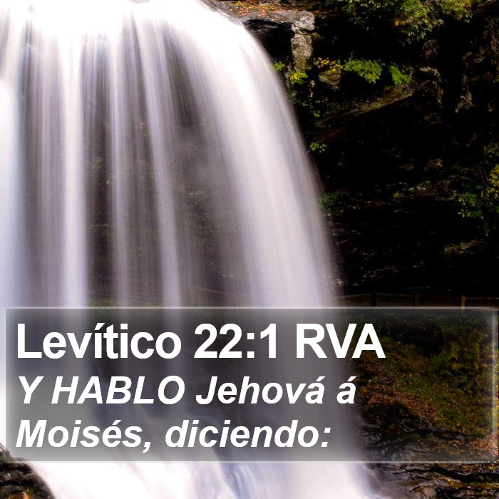 Levítico 22:1 RVA Bible Study