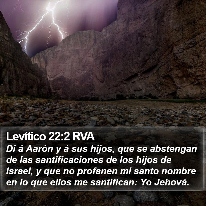 Levítico 22:2 RVA Bible Study