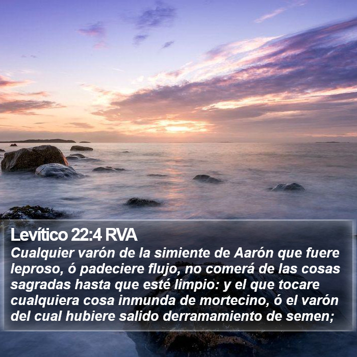 Levítico 22:4 RVA Bible Study