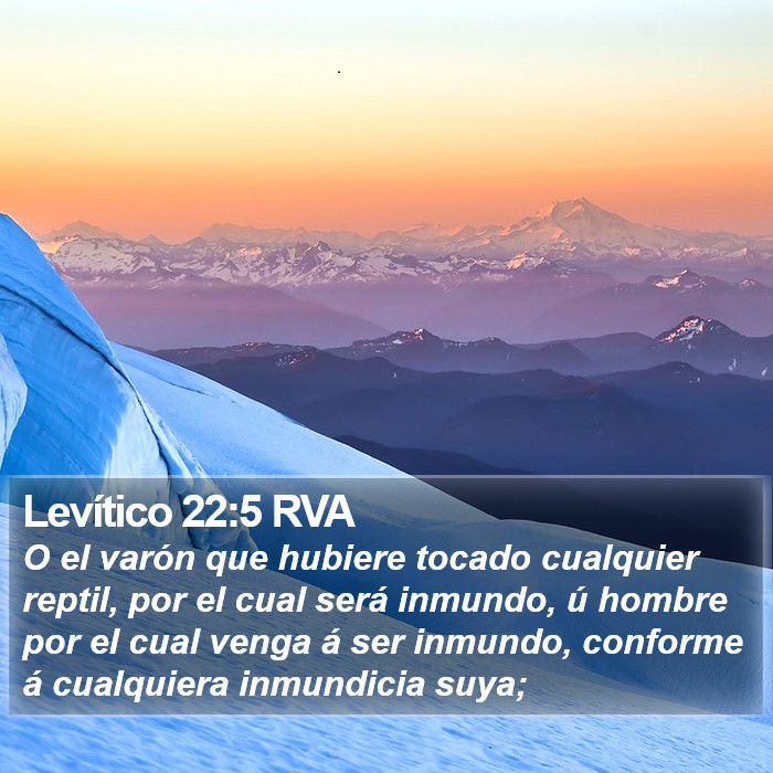 Levítico 22:5 RVA Bible Study