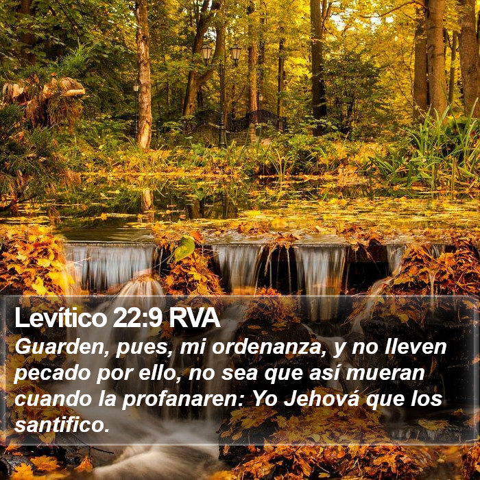 Levítico 22:9 RVA Bible Study