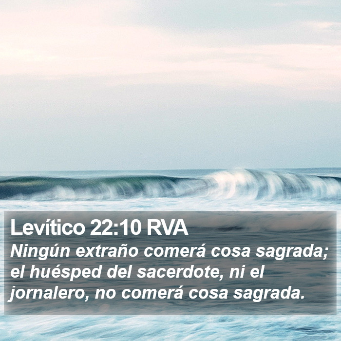 Levítico 22:10 RVA Bible Study