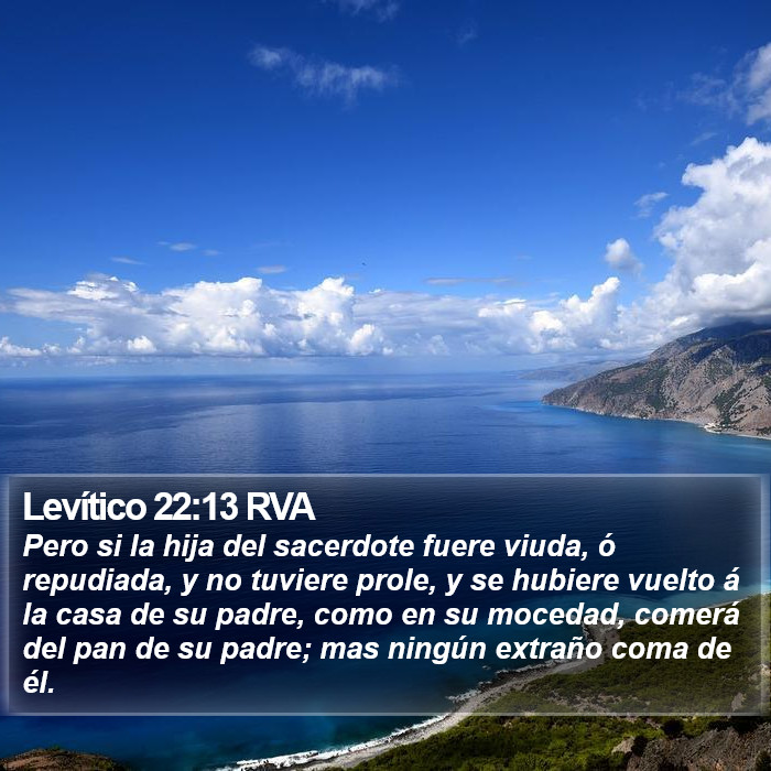 Levítico 22:13 RVA Bible Study