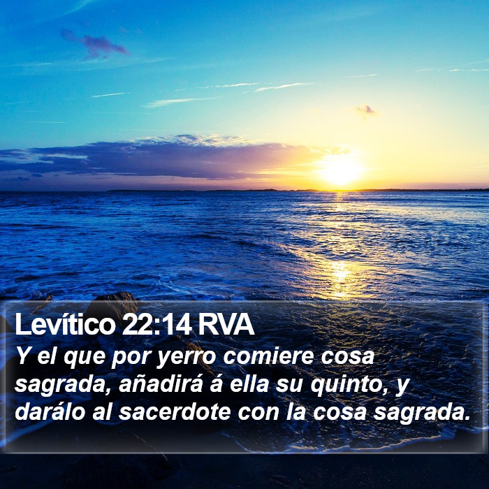 Levítico 22:14 RVA Bible Study