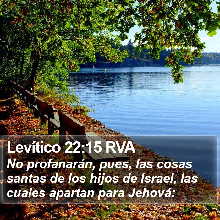 Levítico 22:15 RVA Bible Study