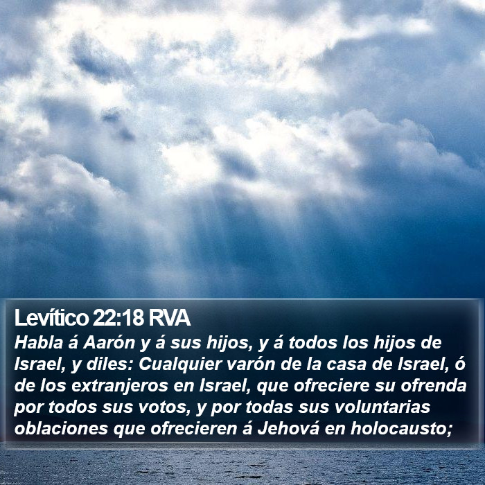 Levítico 22:18 RVA Bible Study