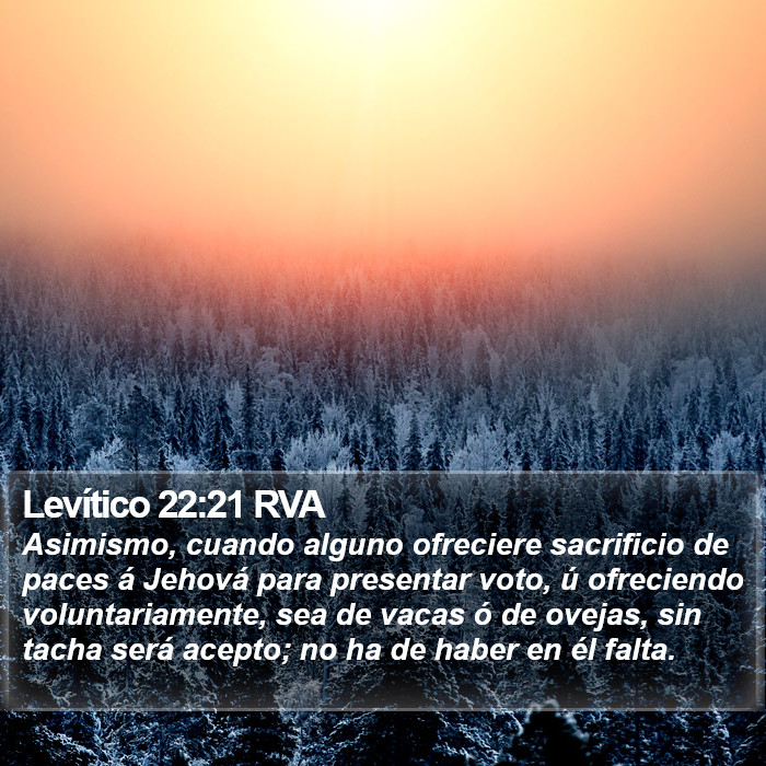 Levítico 22:21 RVA Bible Study