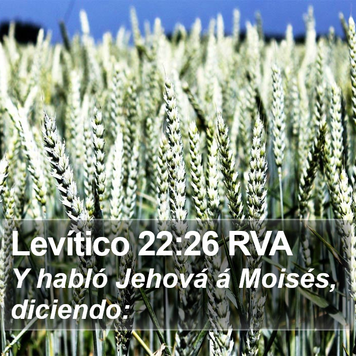 Levítico 22:26 RVA Bible Study