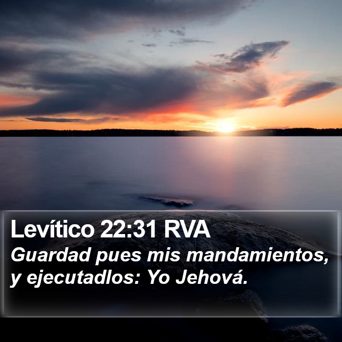 Levítico 22:31 RVA Bible Study