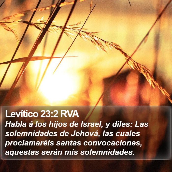 Levítico 23:2 RVA Bible Study