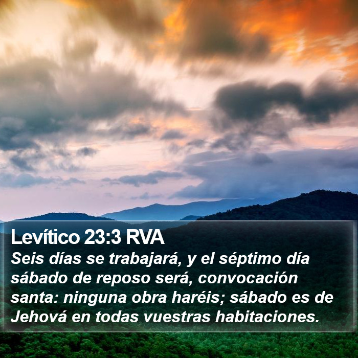 Levítico 23:3 RVA Bible Study
