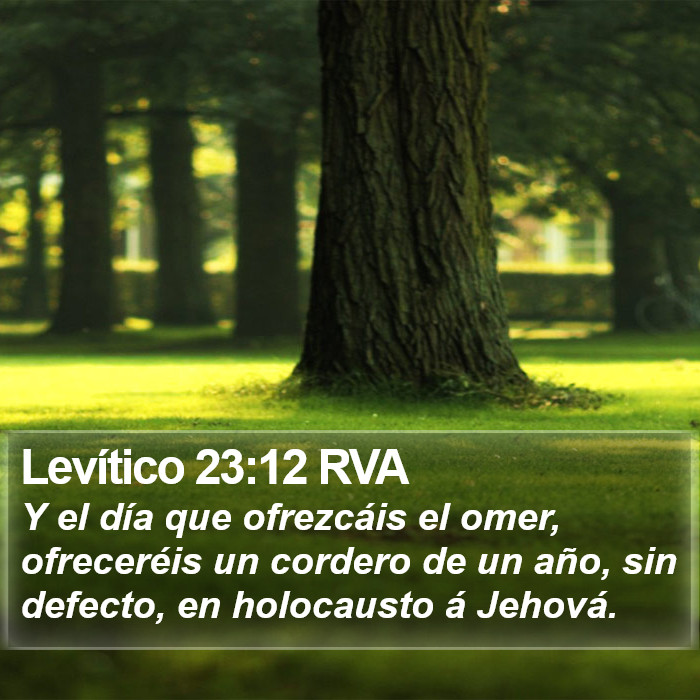 Levítico 23:12 RVA Bible Study