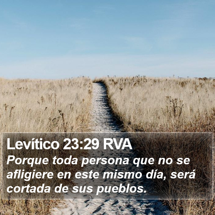 Levítico 23:29 RVA Bible Study