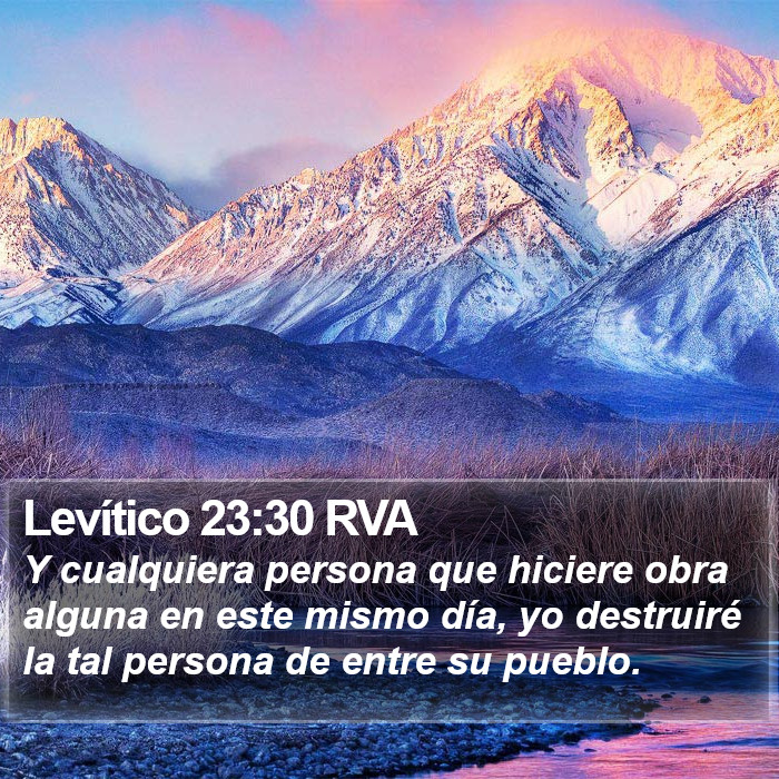 Levítico 23:30 RVA Bible Study