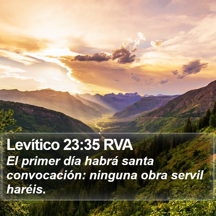 Levítico 23:35 RVA Bible Study
