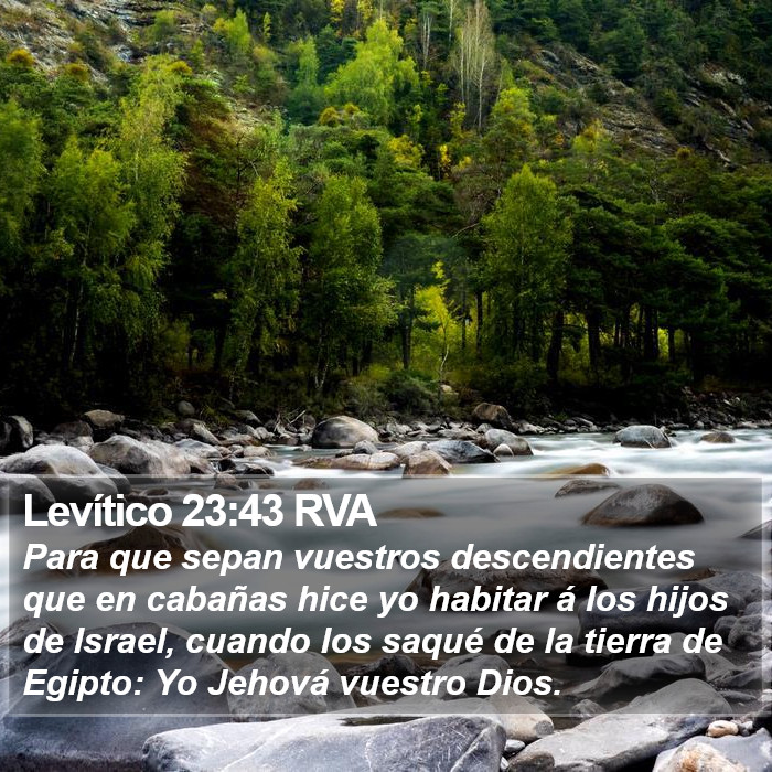 Levítico 23:43 RVA Bible Study