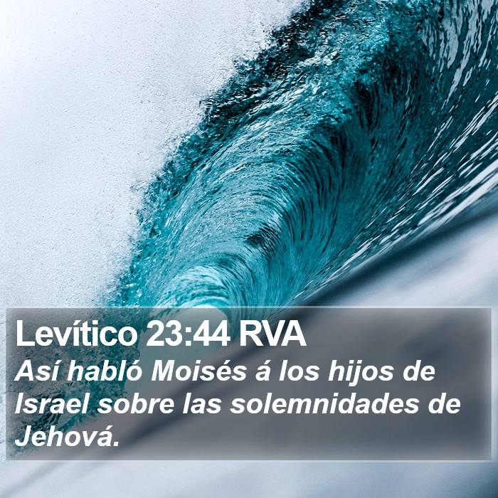 Levítico 23:44 RVA Bible Study