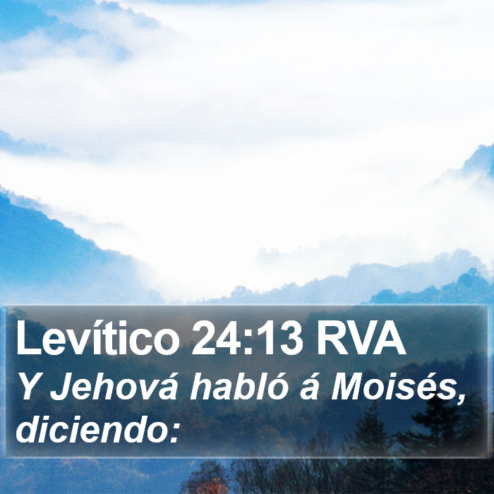 Levítico 24:13 RVA Bible Study