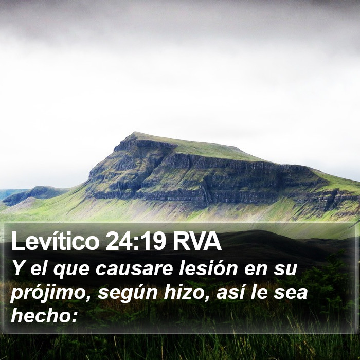 Levítico 24:19 RVA Bible Study