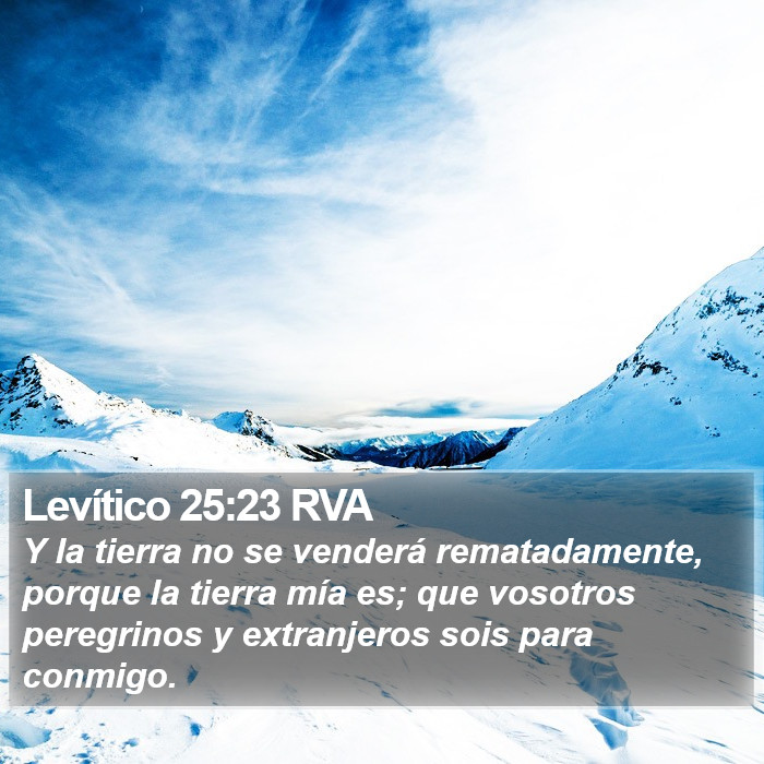 Levítico 25:23 RVA Bible Study