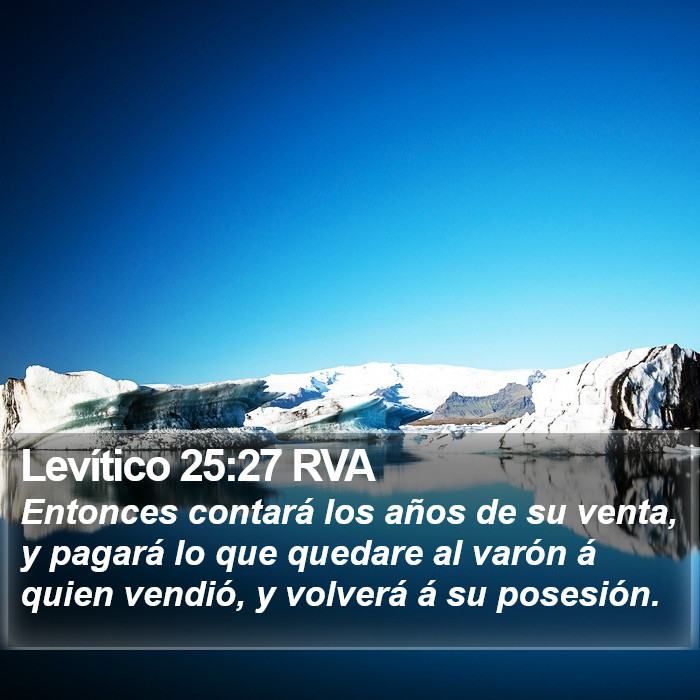 Levítico 25:27 RVA Bible Study