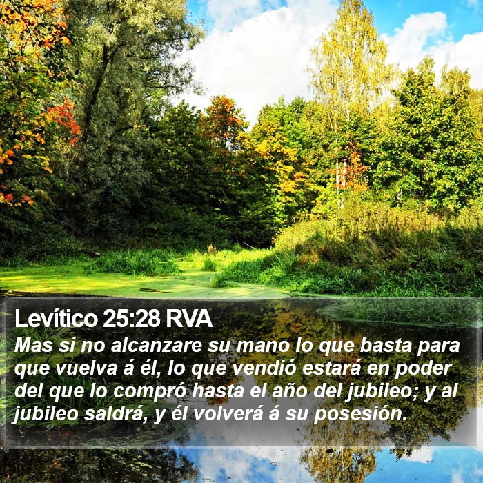 Levítico 25:28 RVA Bible Study