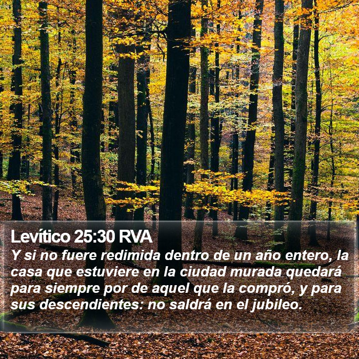 Levítico 25:30 RVA Bible Study