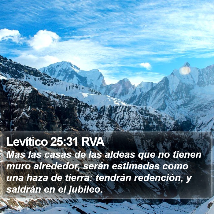 Levítico 25:31 RVA Bible Study