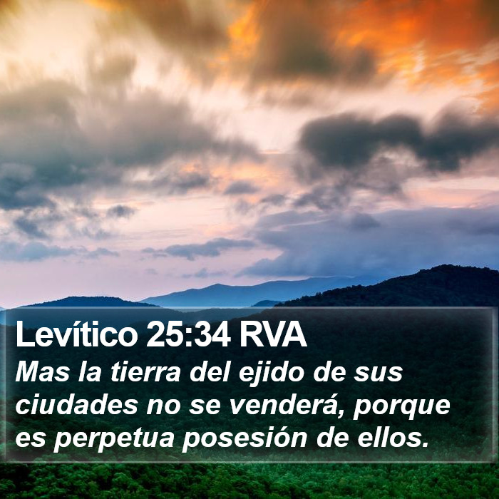 Levítico 25:34 RVA Bible Study