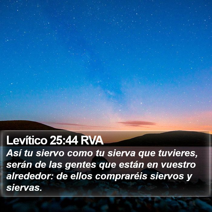 Levítico 25:44 RVA Bible Study