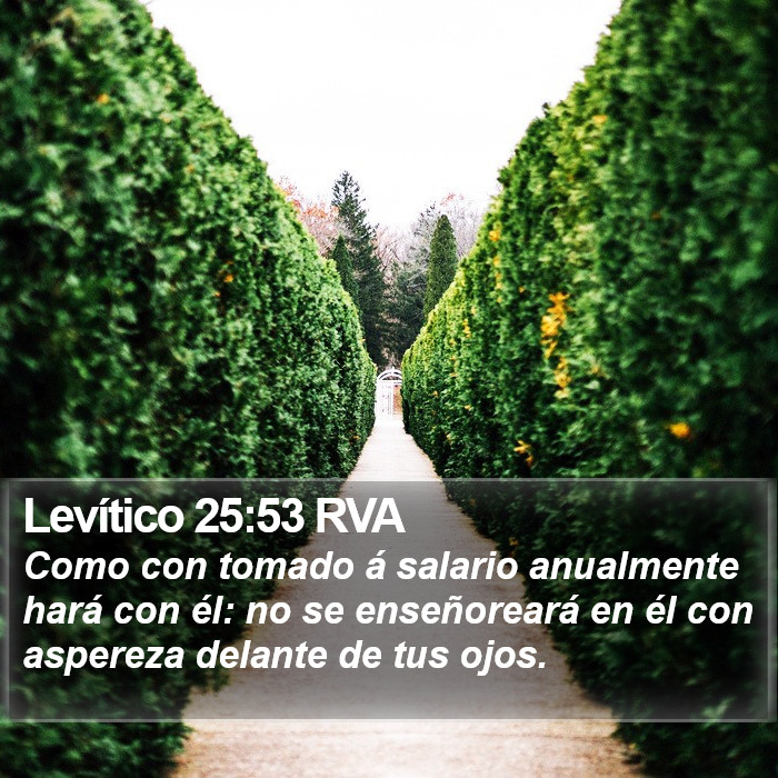 Levítico 25:53 RVA Bible Study