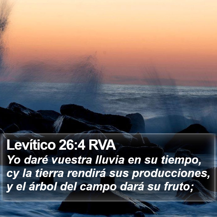 Levítico 26:4 RVA Bible Study