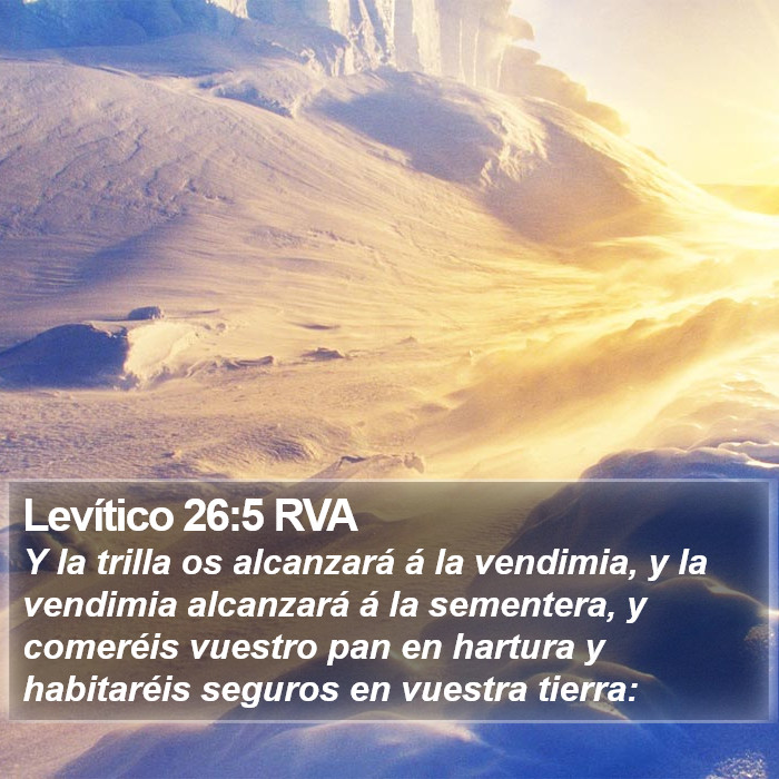 Levítico 26:5 RVA Bible Study