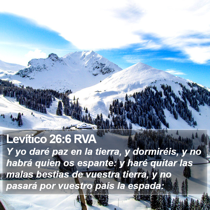 Levítico 26:6 RVA Bible Study