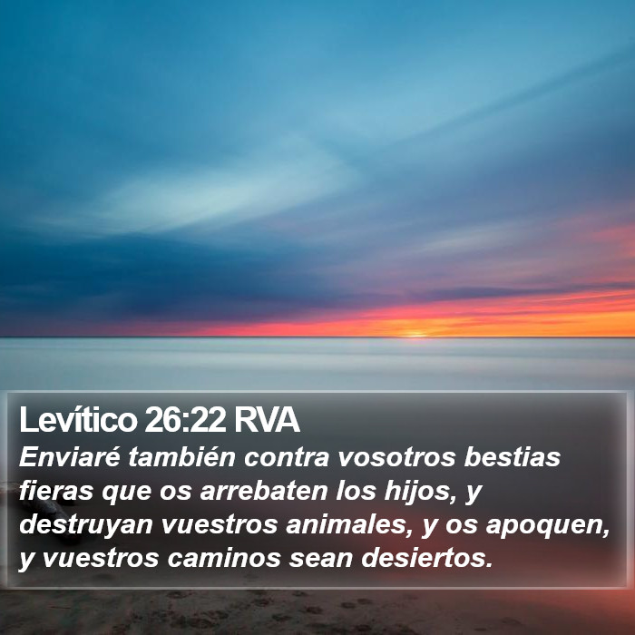 Levítico 26:22 RVA Bible Study