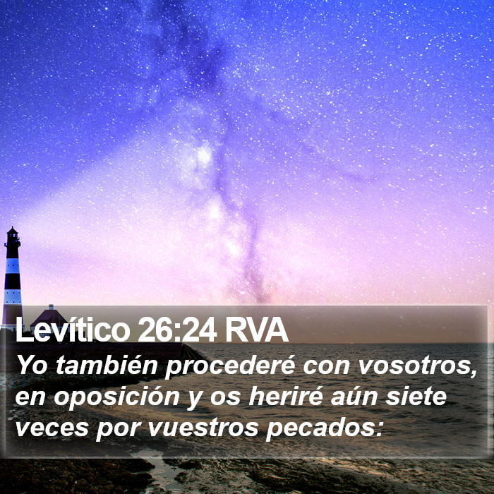 Levítico 26:24 RVA Bible Study