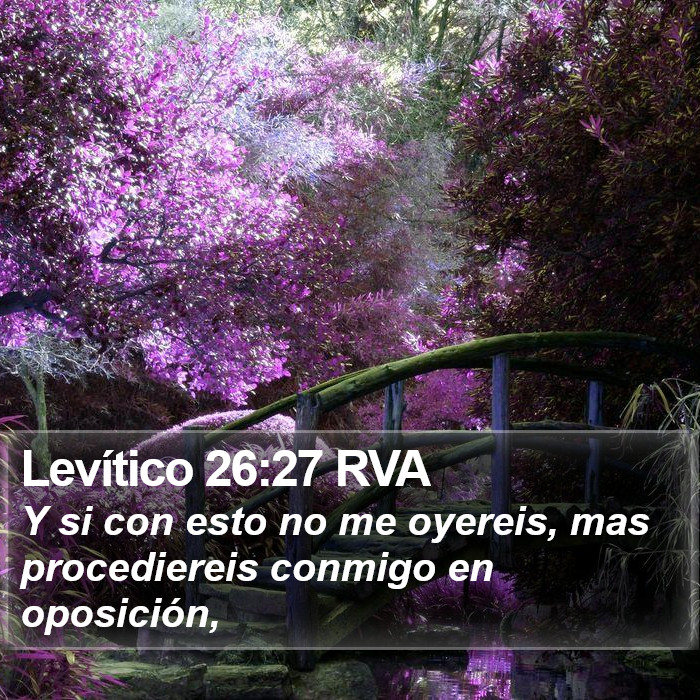 Levítico 26:27 RVA Bible Study