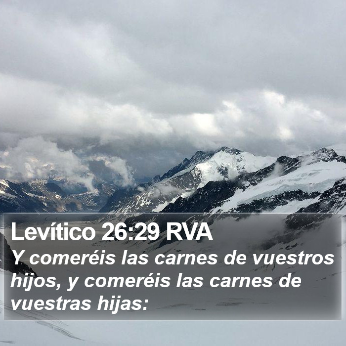 Levítico 26:29 RVA Bible Study