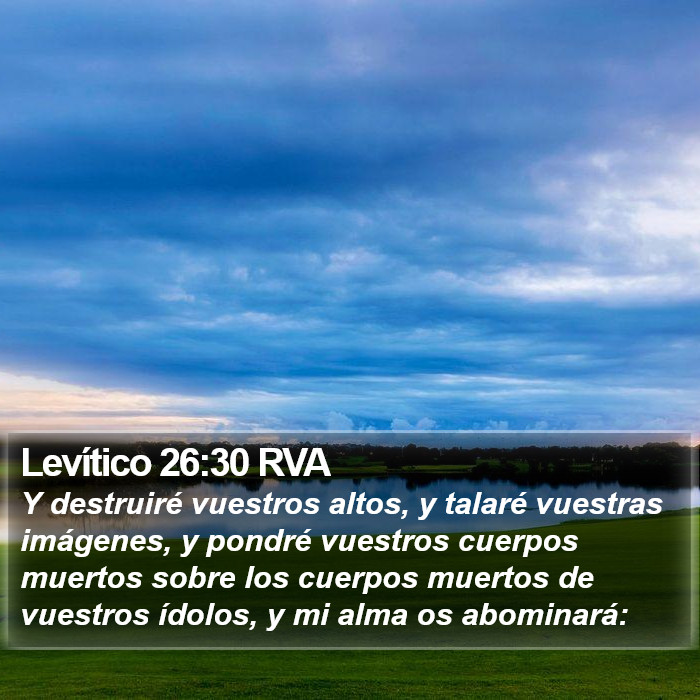 Levítico 26:30 RVA Bible Study